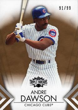 2012 Topps Triple Threads - Gold #73 Andre Dawson Front