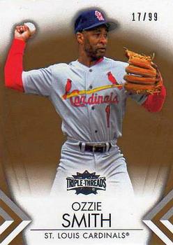 2012 Topps Triple Threads - Gold #79 Ozzie Smith Front