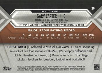 2012 Topps Triple Threads - Sepia #20 Gary Carter Back