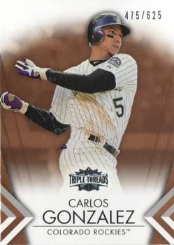 2012 Topps Triple Threads - Sepia #2 Carlos Gonzalez Front