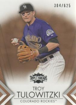 2012 Topps Triple Threads - Sepia #13 Troy Tulowitzki Front