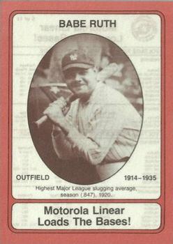 1976 Motorola Old Timers #9 Babe Ruth Front