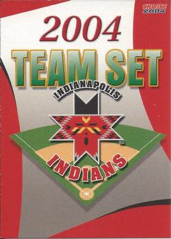 2004 Choice Indianapolis Indians #NNO Header & Checklist Front