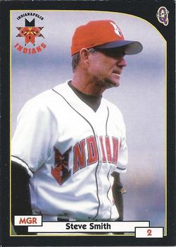 2000 Blueline Q-Cards Indianapolis Indians #1 Steve Smith Front