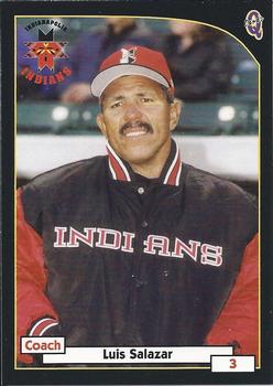 2000 Blueline Q-Cards Indianapolis Indians #3 Luis Salazar Front