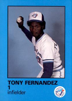 1986 Toronto Blue Jays Fire Safety #NNO Tony Fernandez Front