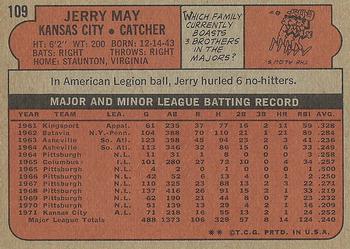 1972 Topps #109 Jerry May Back