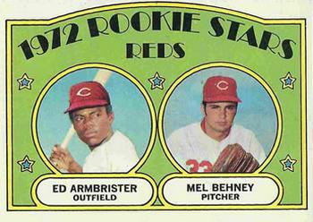 1972 Topps #524 Reds 1972 Rookie Stars (Ed Armbrister / Mel Behney) Front