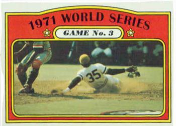 1972 Topps #225 1971 World Series Game No. 3 Front