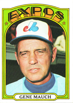 1972 Topps #276 Gene Mauch Front