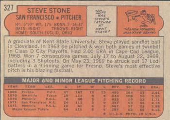 1972 Topps #327 Steve Stone Back