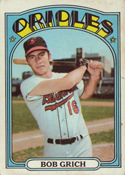 1972 Topps #338 Bob Grich Front