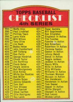 1972 Topps #378 Checklist 4th Series Front