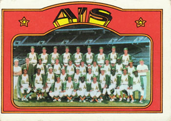 1972 Topps #454 Oakland A's Front