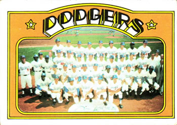 1972 Topps #522 Los Angeles Dodgers Front