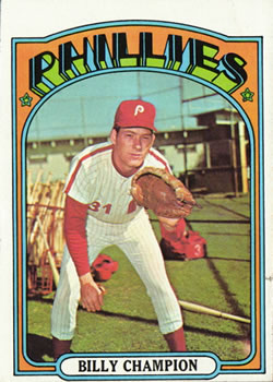 1972 Topps #599 Billy Champion Front