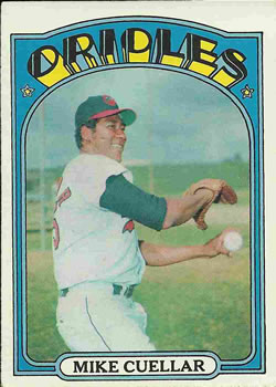 1972 Topps #70 Mike Cuellar Front