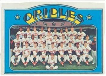 1972 Topps #731 Baltimore Orioles Front