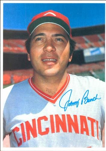 1980 Topps Superstar Photos (Gray Backs) #3 Johnny Bench Front