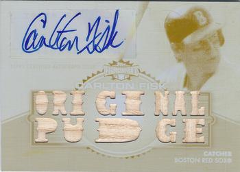2012 Topps Triple Threads - Relic Autographs White Whale Printing Plates #TTAR-253 Carlton Fisk Front