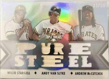 2012 Topps Triple Threads - Relic Combos #TTRC-58 Willie Stargell / Andy Van Slyke / Andrew McCutchen Front