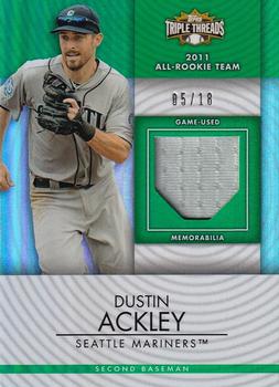 2012 Topps Triple Threads - Unity Relics Emerald #TTUR-261 Dustin Ackley Front