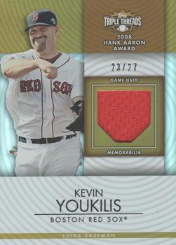 2012 Topps Triple Threads - Unity Relics Sepia #TTUR-39 Kevin Youkilis Front