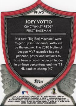 2012 Finest - Faces of the Franchise #FF-JVO Joey Votto Back
