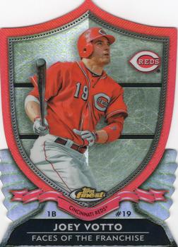 2012 Finest - Faces of the Franchise #FF-JVO Joey Votto Front