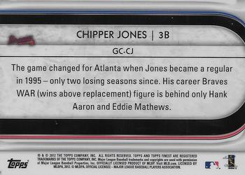 2012 Finest - Game Changers #GC-CJ Chipper Jones Back