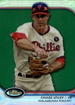 2012 Finest - Green Refractors #54 Chase Utley Front