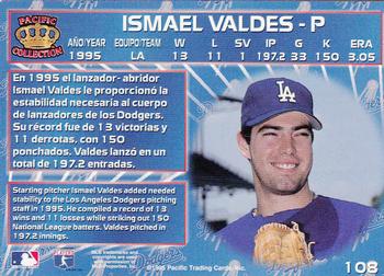 1996 Pacific Crown Collection #108 Ismael Valdes Back