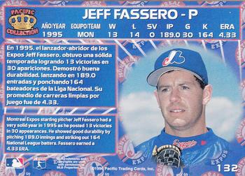 1996 Pacific Crown Collection #132 Jeff Fassero Back