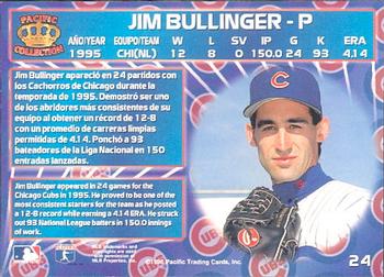 1996 Pacific Crown Collection #24 Jim Bullinger Back