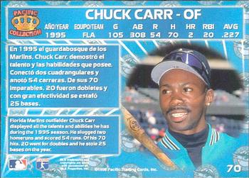 1996 Pacific Crown Collection #70 Chuck Carr Back