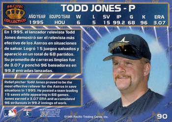 1996 Pacific Crown Collection #90 Todd Jones Back