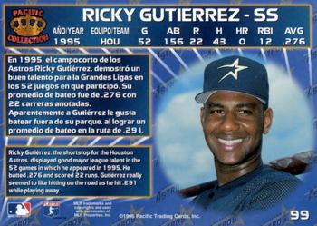 1996 Pacific Crown Collection #99 Ricky Gutierrez Back