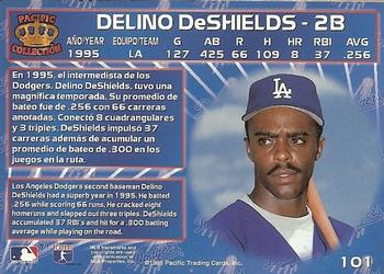 1996 Pacific Crown Collection #101 Delino DeShields Back