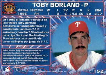 1996 Pacific Crown Collection #152 Toby Borland Back