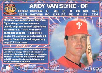 1996 Pacific Crown Collection #153 Andy Van Slyke Back