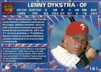 1996 Pacific Crown Collection #161 Lenny Dykstra Back