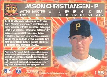 1996 Pacific Crown Collection #168 Jason Christiansen Back