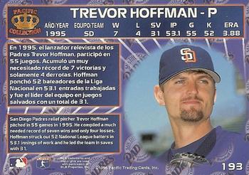 1996 Pacific Crown Collection #193 Trevor Hoffman Back