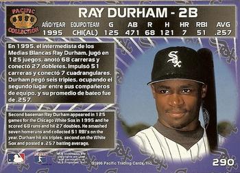 1996 Pacific Crown Collection #290 Ray Durham Back