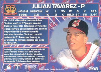 1996 Pacific Crown Collection #298 Julian Tavarez Back