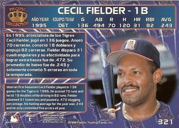 1996 Pacific Crown Collection #321 Cecil Fielder Back
