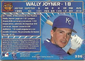 1996 Pacific Crown Collection #336 Wally Joyner Back