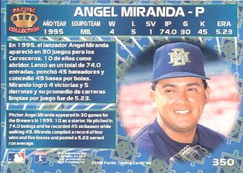 1996 Pacific Crown Collection #350 Angel Miranda Back