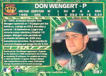 1996 Pacific Crown Collection #387 Don Wengert Back