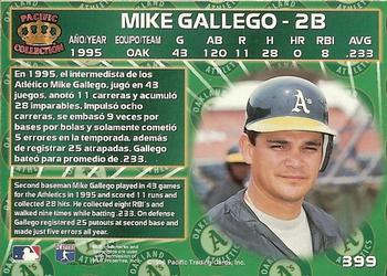 1996 Pacific Crown Collection #399 Mike Gallego Back
